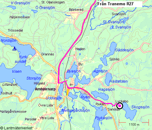 V�gbeskrivning fr�n Tranemo